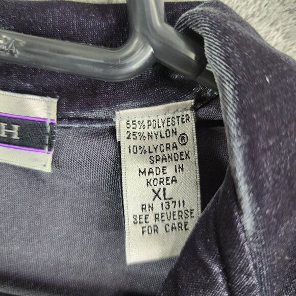 Womens Vintage Velvet Amanda Smith Shirt Button-Up Stretch Long Sleeve Size XL - Picture 7 of 12